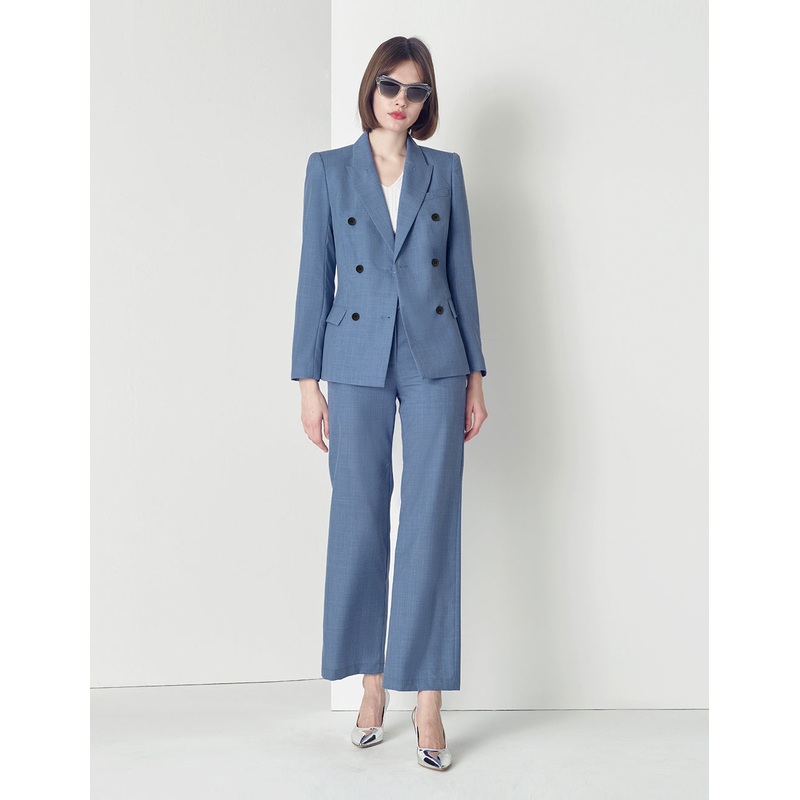 ASYMMETRICAL WAISTBAND SUITING PANTS