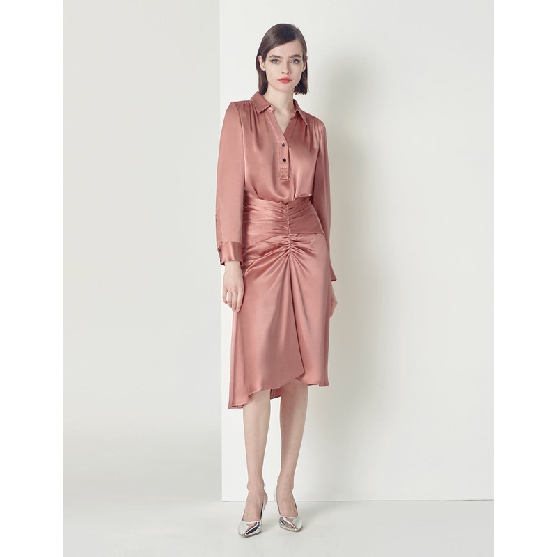 GATHERED FRONT FISHTAIL SKIRT