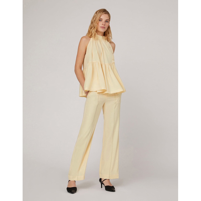 Halterneck off shoulder top