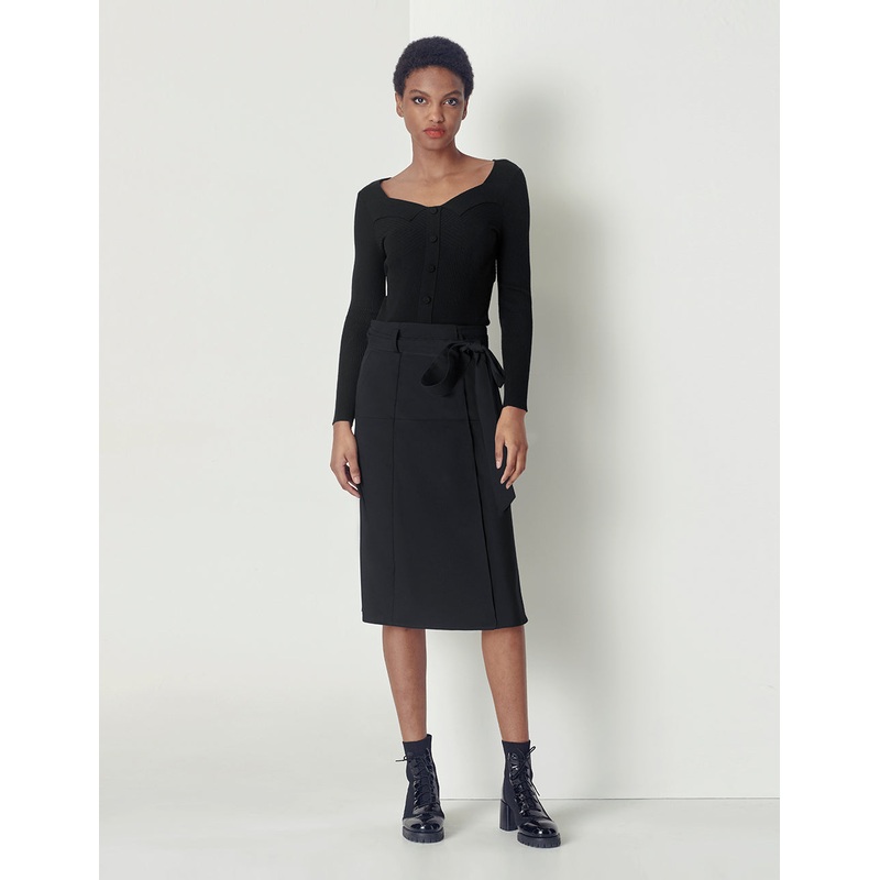 HIGH-RISE FISHTAIL SKIRT