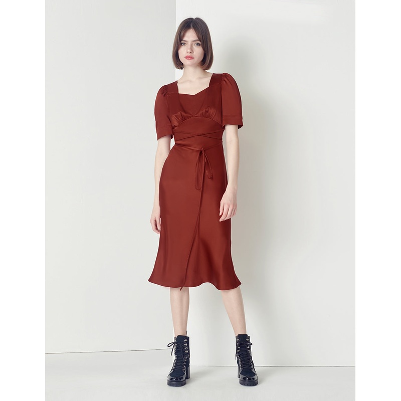 Lace-Up Fishtail Dress