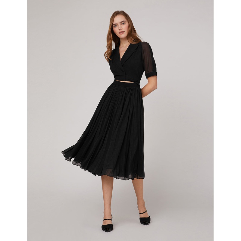 Ruffled Suit Collar Dress