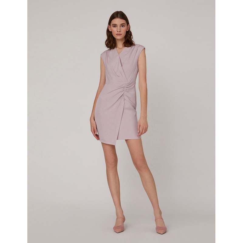 Slim fit ruffled pleats dress