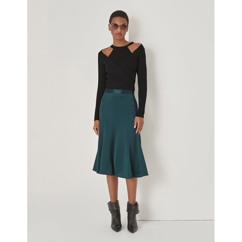 Black False Two-Piece Knit Sweater