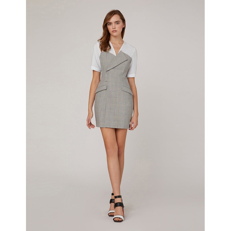 Chest lapels contrast short sleeves