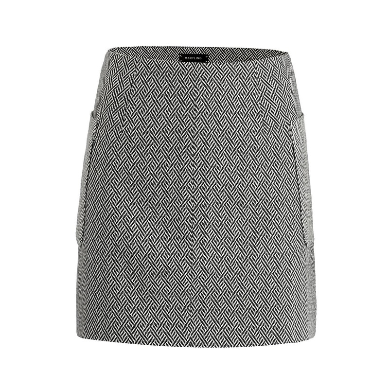 Jacquard Knitted Pattern Slim Fit Mini Skirt