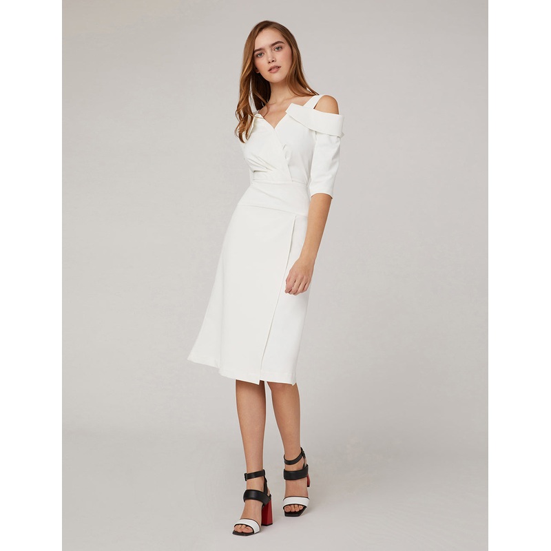 Off shoulder fishtail dress