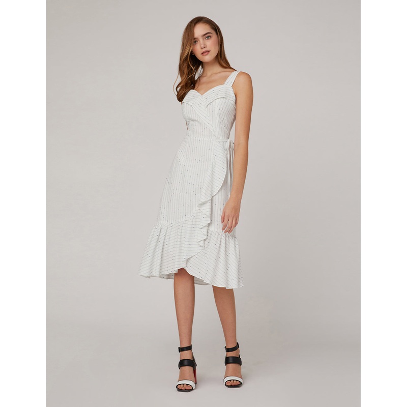 Striped dress ruffle dress