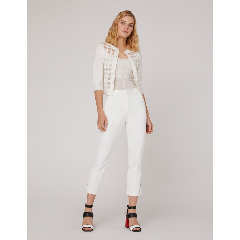 V-Neck High-Elastic Core-Spun Yarn Cardigan