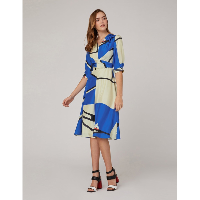 V-neck slightly fishtail dress