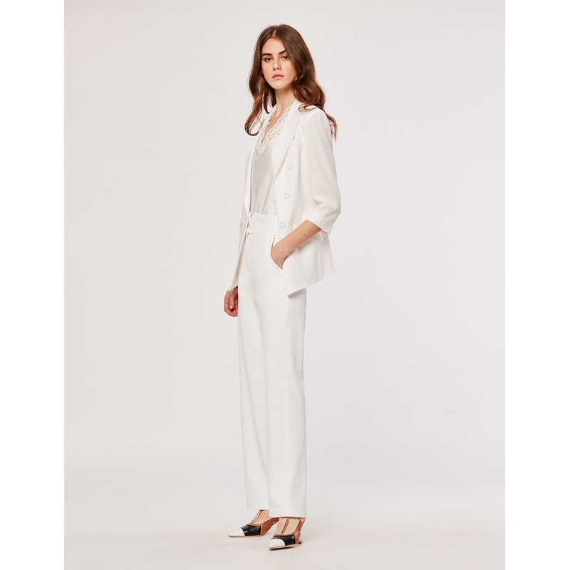 White High Waist Pants