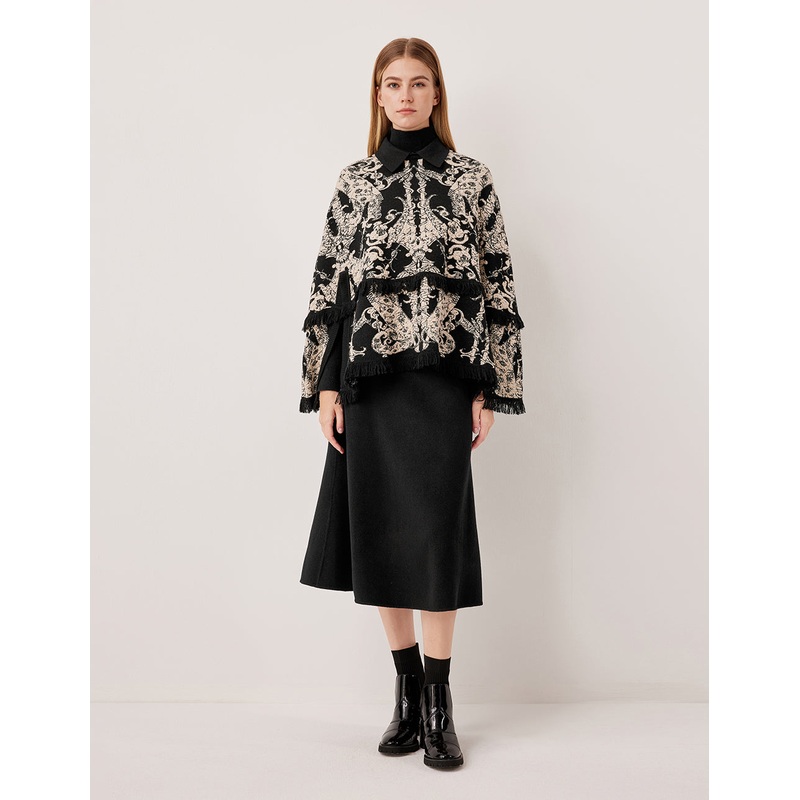 Black & White Paisley Cape