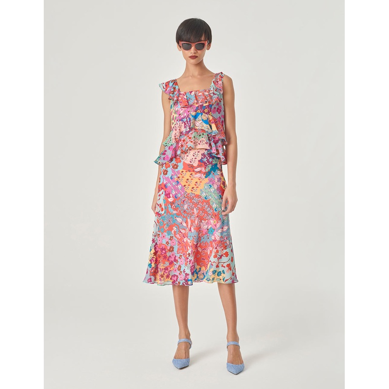 Fishtail Print Skirt